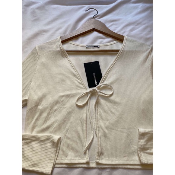 Fashion Nova Tops - Tied Long Sleeve Top